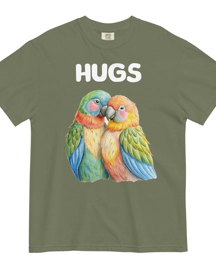 HUGS - Parrots - Comfort Colors - Unisex garment-dyed heavyweight t-shirt