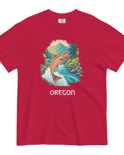 OREGON FISHING - COMFORT COLORS - Unisex garment-dyed heavyweight t-shirt