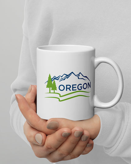 Oregon - White glossy mug