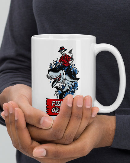 Fishing Oregon/ Get Your Limit - White glossy mug