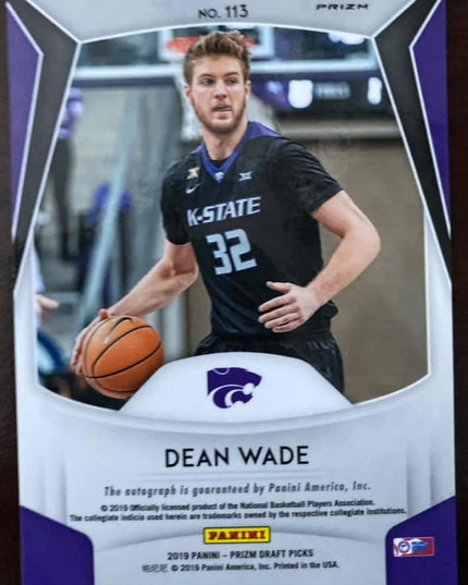 DEAN WADE 2019 20 PRIZM DRAFT PICKS SILVER ROOKIE RC AUTO #113 - DRAFT PICKS