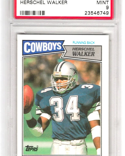 HERSCHEL WALKER ROOKIE CARD - #264 TOPS - DALLAS COWBOYS - PSA 9