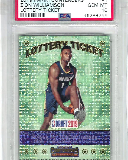 ZION WILLIAMSON - CONTENDERS #1 - LOTTERY TICKET - PSA 10