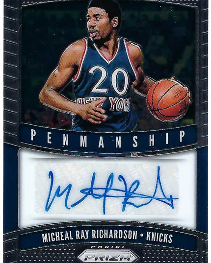 MICHAEL RAY RICHARDSON KNICKS AUTO 2019-20 PANINI PRIZM PENMANSHIP